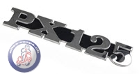 Schriftzug PX125, chrom zum kleben