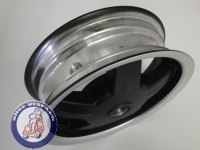 Felge Vespa LXS Sport hinten, mattschwarz-silber