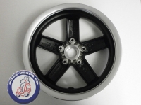 Felge Vespa LXS Sport vorne, mattschwarz-silber