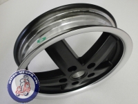 Felge Vespa LXS Sport vorne, mattschwarz-silber