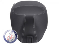 Sitzbank Vespa Sprint 125, schwarz mit weissem Keder, original