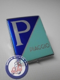 Emblem Piaggio 4-eckig, dunkel-hellblau