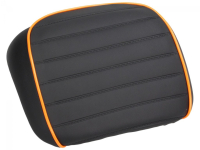 Rckenpolster Vespa GTS ab MY15, schwarz gesteppt mit Keder orange