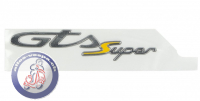 Schriftzug GTS Super, Supertech/ HPE, chrom-gelb
