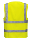 Warnschutzweste gelb mit Reissverschluss, Grssen S-3XL