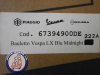 Top Case Vespa LX/ PX, dunkelblau 222/A