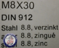 Radschraubensatz Vespa ET/ LX M8, verzinkt