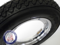 Komplettrad Vespa 3.50-10 mit Chromfelge, mit Reifenwahl